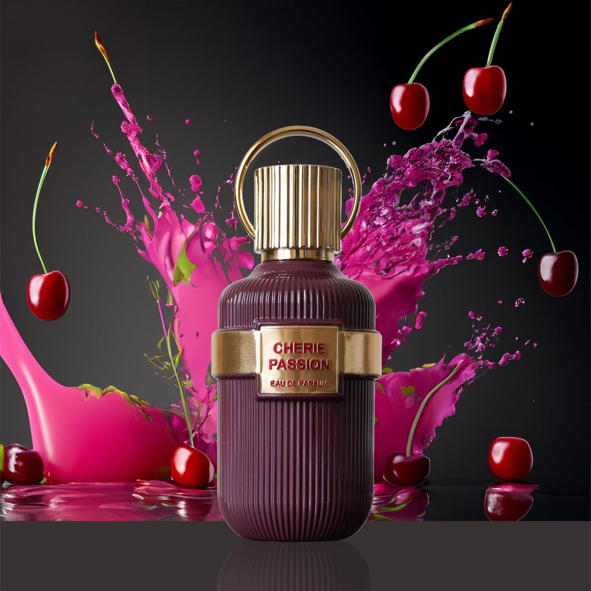 Cherie Passion by La Parfum Galleria Unisex Eau de Parfum Black Cherry Almond & Warm Vanilla Long Lasting Premium Scent 100 ml