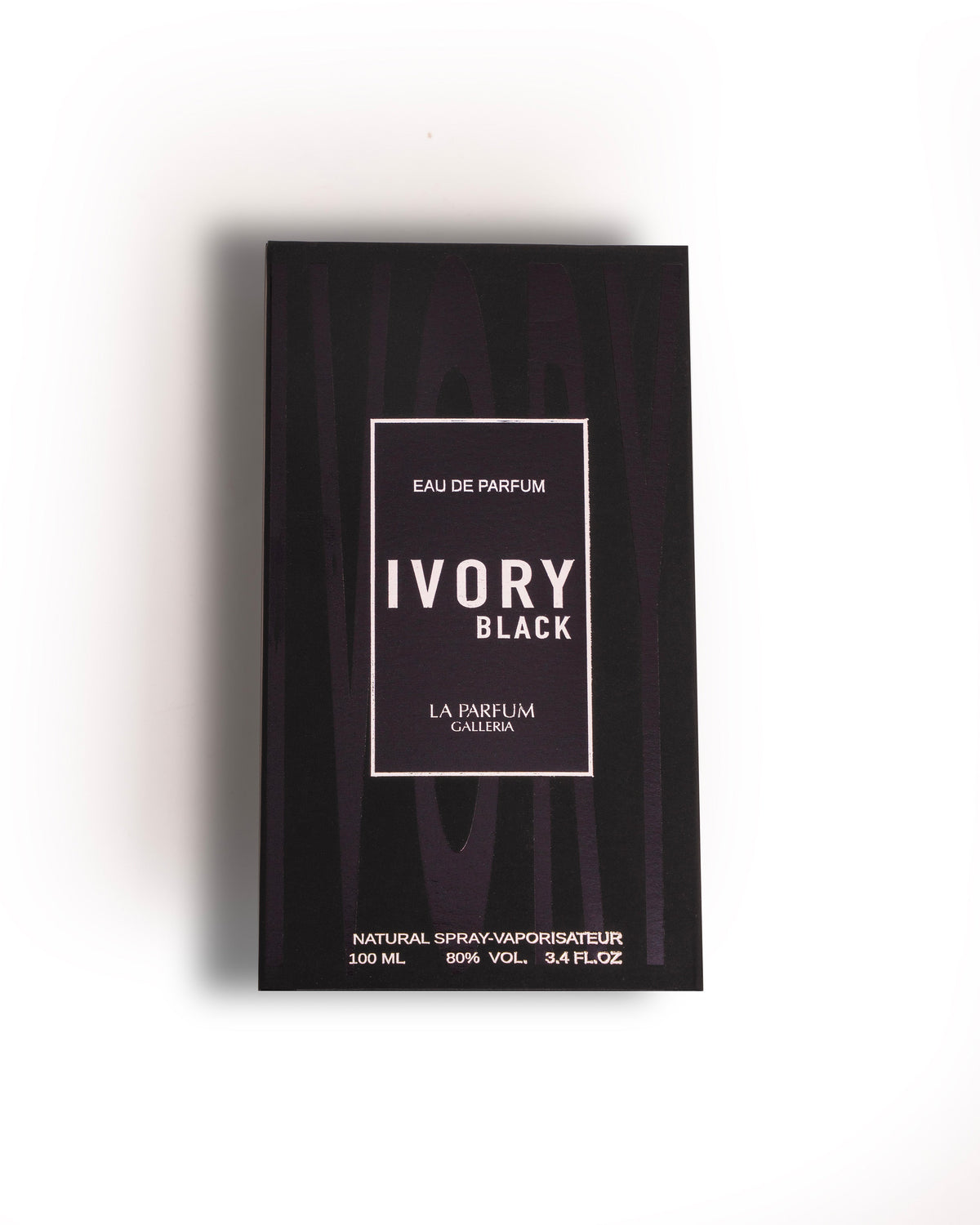Ivory Black by La Parfum Galleria Unisex Eau de Parfum Rich Amber Woody Elegance Long Lasting Premium Scent 100 ml