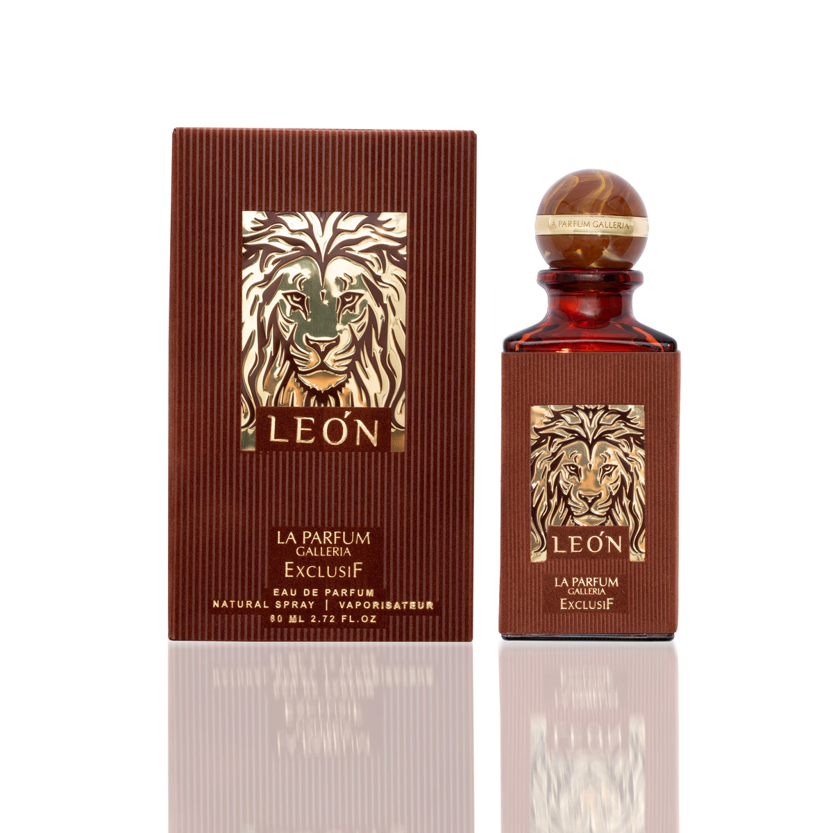 León by La Parfum Galleria Men’s Eau de Parfum Intense Leather & Smoky Vetiver Long Lasting Premium Scent 80 ml